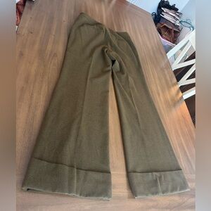 Classique Entier Olive Green/Brown Wide-Leg Pants 6